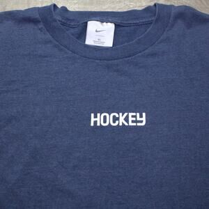 Vintage NIKE Hockey T Shirt Y2k XL Blue